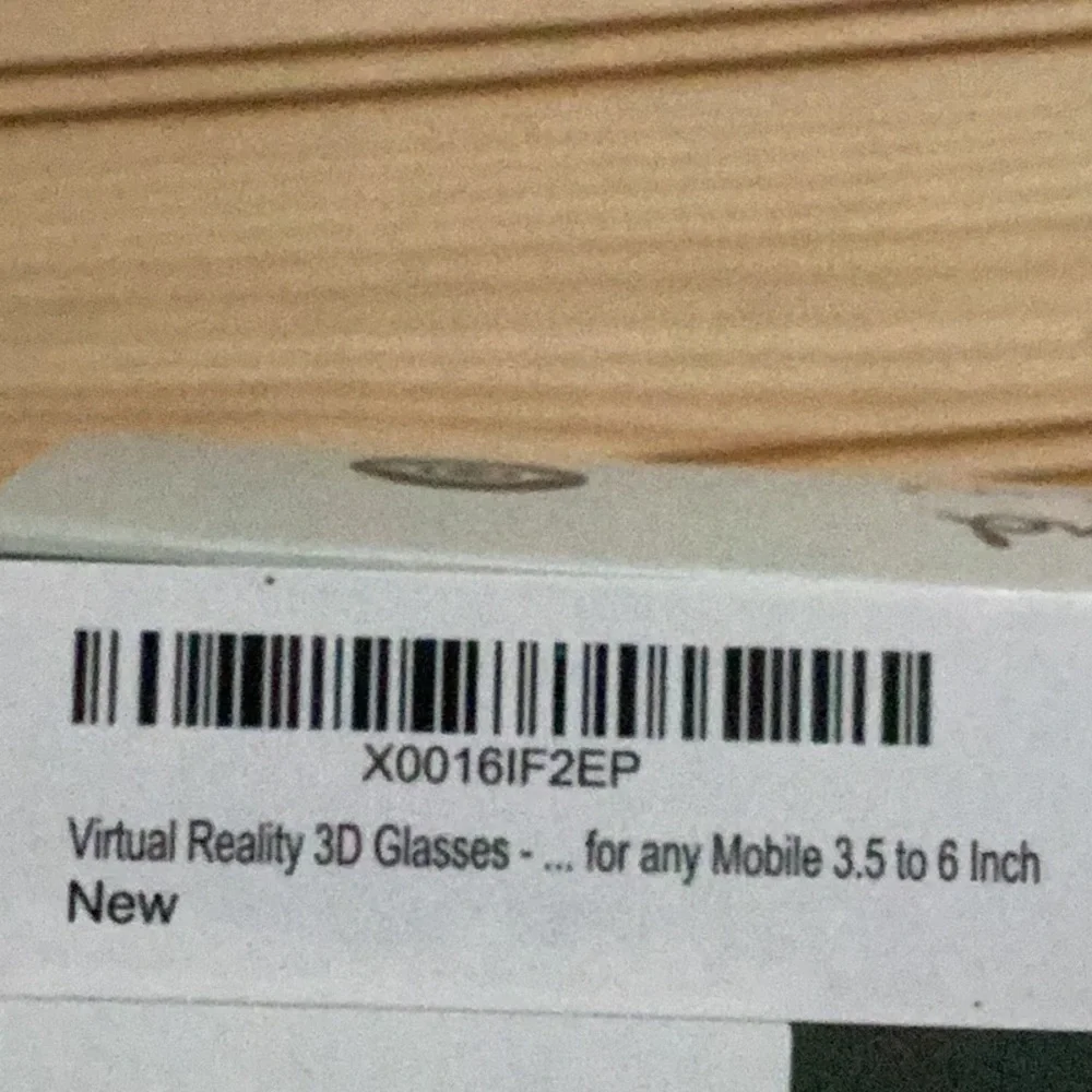 Black & White VR Box 3D Virtual‎ Reality Glasses Adjustable Straps NWT